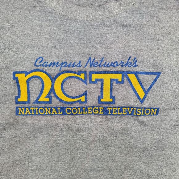 Vintage 90s National College Television Shirt Small 18x24 NCTV - Picture 8 of 13